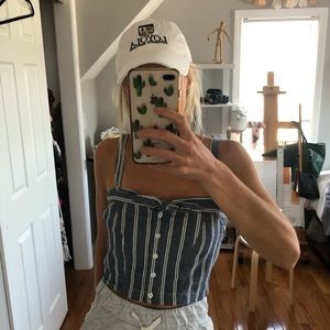 Brandy Melville cropped striped top